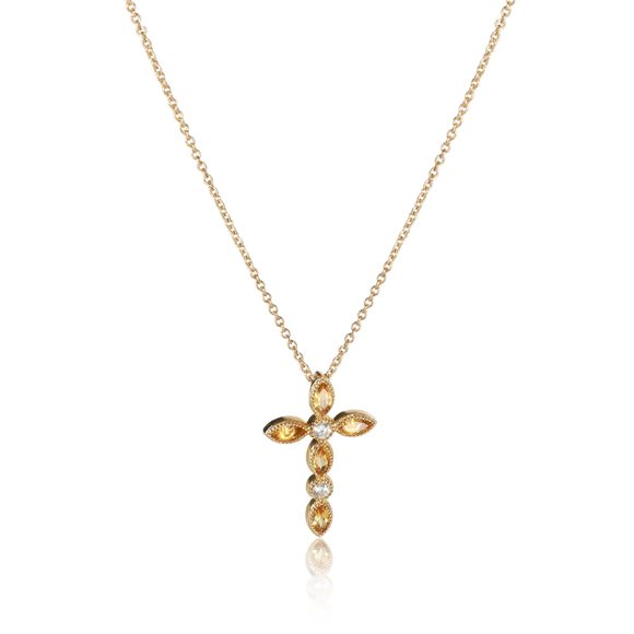 My Story Dana Diamond & Citrine Necklace in 14K Yellow Gold 0.35 ctw - Picture 1 of 3